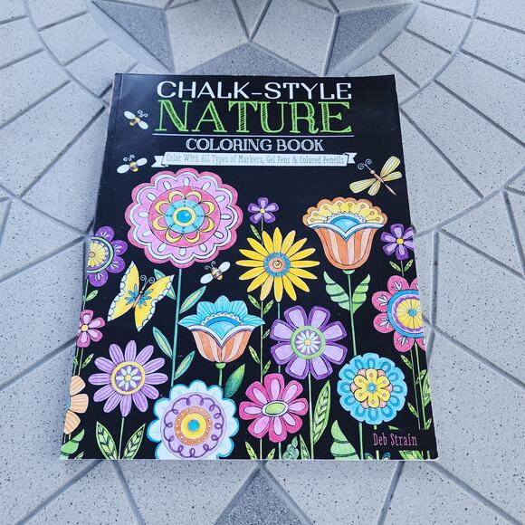 Chalk-Style Holiday & Nature Coloring Book Paperback Bundle - Picture 5 of 8